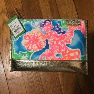 NWT Lilly Pulitzer Gypset Pouch Blue Ibiza